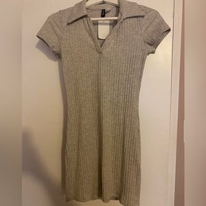 Grey mini collared dress, never worn